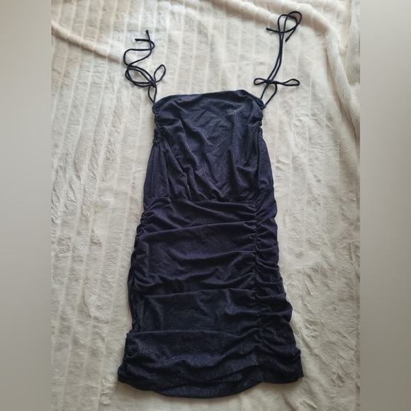 Free People | Navy Blue Glitter dress | Size L | NWOT - Picture 1 of 5